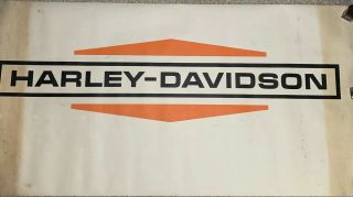 Vintage Harley Davidson Dealer Banner Sign Amf Era 60 - 70s 6’ X 3’