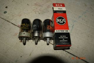 3 Vintage Rca Philco Cbs Hytron 7a4 Loctals Tube Radio Emerson Ge Test Good