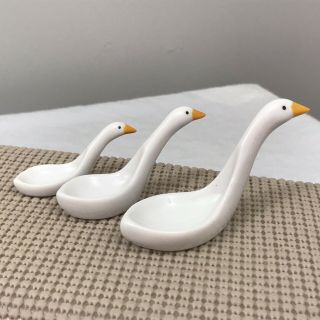 Vintage Avon Set Of 3 Geese Measuring Spoons 1/4,  1/2,  & 1 Tsp Replacements Goose