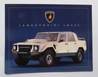 1989 Lamborghini Lm002 Brochure Vintage