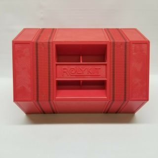 Vintage Rolykit Red Roll - Up Organizer 42 " Storage Case Box