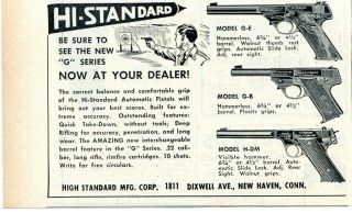 1949 Small Print Ad Of High Standard Hi - Standard Model & G - E G - B & H - Dm Pistol