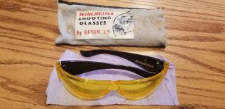 Winchester Shooting Glasses - Amber Yellow Vintage