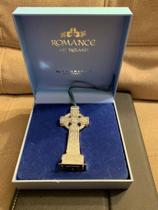Vintage Belleek Newbridge Silverware Romance Of Ireland High Cross Ornament