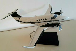 Large Beechcraft N83pw Twin Engine Airplane Desk Top Model Approx 15 " X 19 "