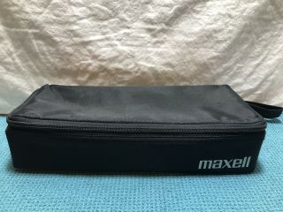 Vintage Maxell/case Logic Cassette Tape Storage/carrying Case Holds 15 Black.
