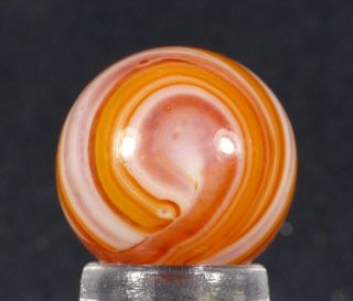 19/32 " (. 6) Cac Christensen Agate " 9 " Single Seam Slag Vintage Marble