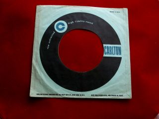 Carlton N - 1 Vintage Record Company Sleeve 7 " Single 45 Rpm