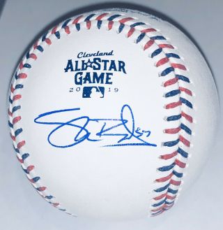 Shane Bieber Autograph Cleveland Indians 2019 All - Star Game Mlb Baseball Beckett