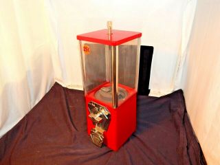 Vintage Gumball Candy Machine Red With Key Very Very Cool