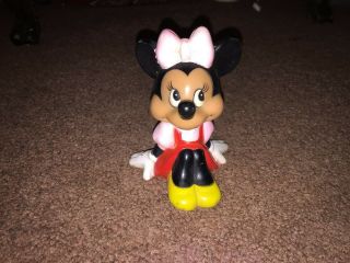Vintage Disney Made In Korea Minnie Mouse Rubber Squeeky Toy