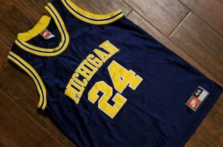 Vintage Michigan Wolverines Jimmy King Nike Team Authentic Jersey 24 USA 3