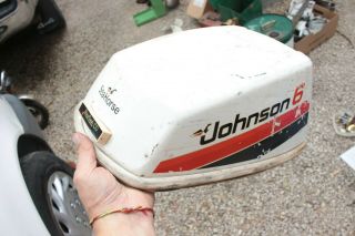 Vintage Johnson 6 Sea Horse Outboard Engine Hp Motor Cover Hood Cowling Housing