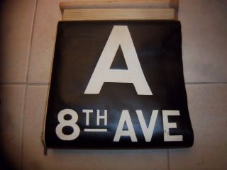 Nyc Subway Sign Ind A Train 8th Ave.  Express Manhattan Ny Urban Decor Roll Sign