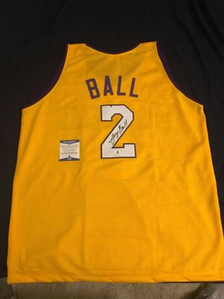 Los Angeles Lakers Lonzo Ball Signed Yellow Gold Jersey Auto - Bas Beckett