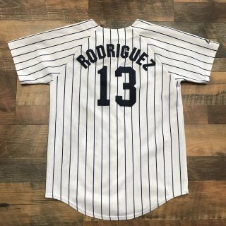Vintage Alex Rodriguez York Yankees Majestic Sewn Stitched Jersey Youth Sz L