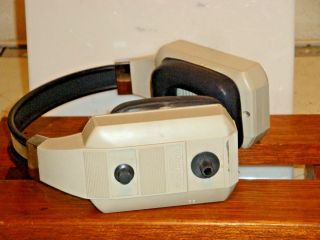 Vintage Tandy Twin Speaker Am/fm Radio Headset Model 12 - 186