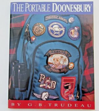 Gary Trudeau Signed The Portable Doonesbury Comic Strip Book Vintage 1993