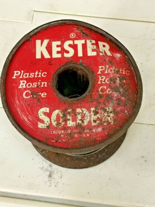 Vintage Kester Rosin Filled Solder Partial Roll Soldering Plastic Core 2.  14 lbs 2