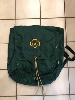 Vintage Official Girl Scout Gs Bag Back Pack