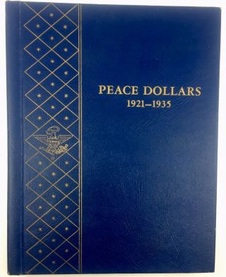 Vintage Whitman Album Peace Dollars 1921 - 1935 Coin Book Binder Folder Album