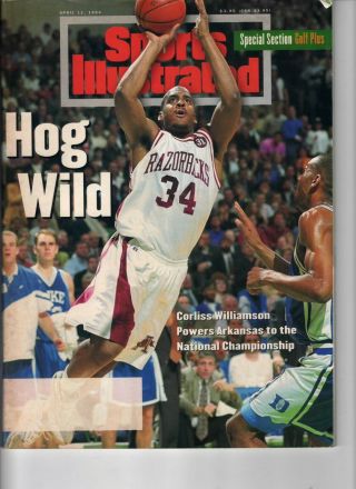 Sports Illustrated 4/11/94 Issue Arkansas Wins National Basketball Championship.