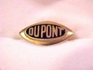 Vintage Dupont Service Solid 14k Yellow Gold Enamel Pin Lapel Pin