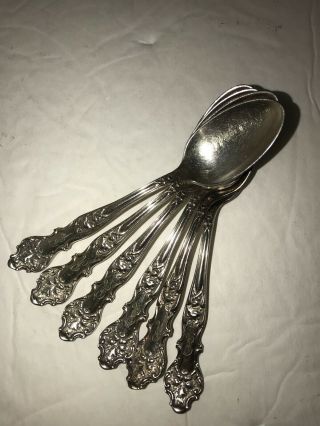 6 Vintage 1847 Rogers Bros Xs Triple Silver Plate Demitasse Spoon Charter Oak
