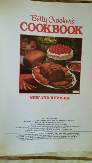 Vintage Betty Crocker AND REVISED Cookbook 1969/82 Hardcover 3
