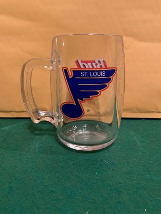 Vintage 90s St.  Louis Blues Bud Ice Beer Mug Anheuser Busch Cup Budweiser