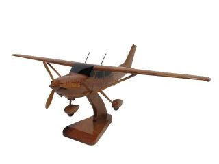 Cessna 182 Skylane Mahogany Wood Wooden Private Pilot Airplane Aviation Model
