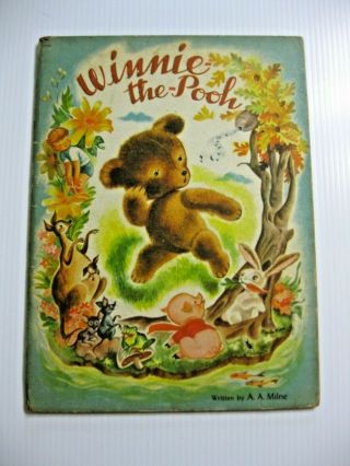Vintage Winnie The Pooh Book By A.  A.  Milne Illust.  Paula Pine 1946 10c Edition