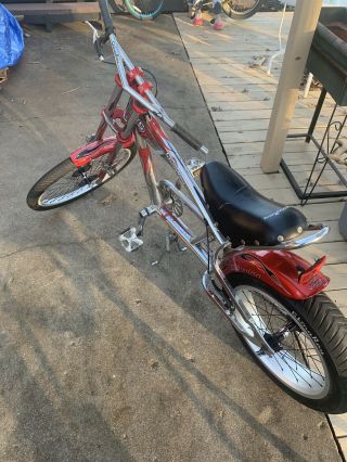Schwinn Stingray Bike Occ Chopper Red And Chrome.  Rides Good - Local Pick Up