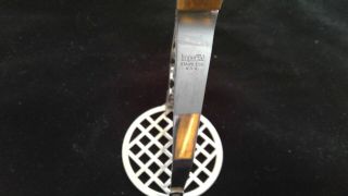 Vintage Imperial Stainless Potato Masher Wooden Handle 10.  75 