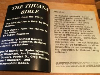 VINTAGE: THE TIJUANA BIBLE Book 1 1991,  Adults Only Underground Comic 2
