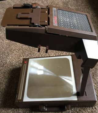 Vtg 3m Portable Briefcase Style Overhead Projector Model 6200agb Great