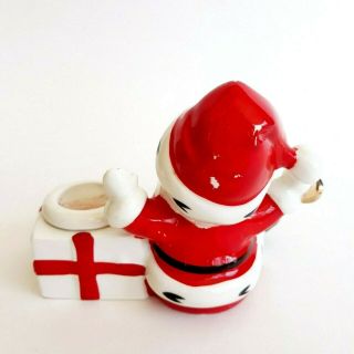 Vintage Santa Claus Candle Holder Topline Imports Japan Christmas Ceramic 3