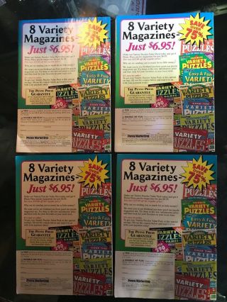 Vintage 4 PENNY PRESS VARIETY PUZZLES PUZZLE BOOKS - Zig Zags - Games & More 2003 2