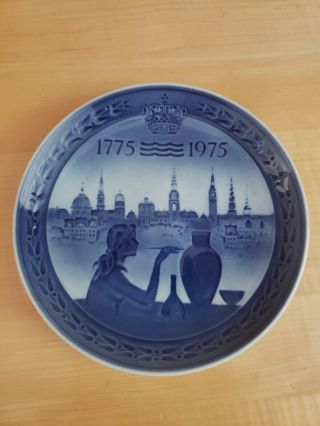 Vintage Bicentenary - 1775 - 1975 Royal Copenhagen - Denmark Porcelain Plate