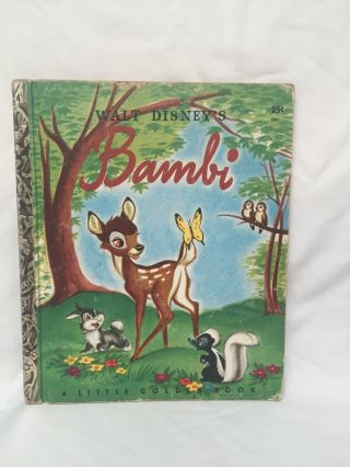 Vintage Little Golden Books Walt Disney Bambi (g) 1948