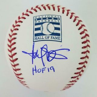 Harold Baines " Hof 19 " Signed Oml Hall Of Fame Baseball Jsa Witness Auto