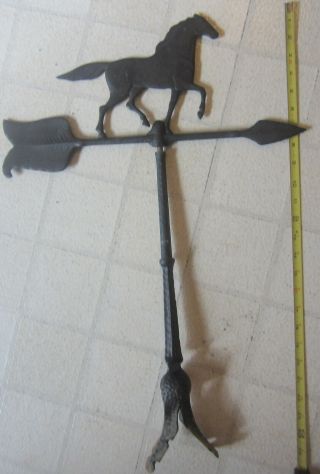 Vintage 1971 Whitehall Horse Weather Vane Country Farm Home Wind Direction,  24 "