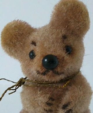 Vintage Handwork Kunstlerschutz Wagner Flocked Koala Christmas Ornament Germany