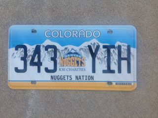 Colorado - Denver Nuggets Nation - License Plate - Basketball