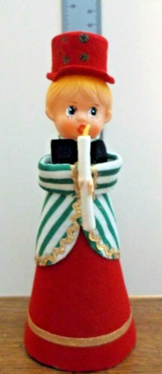 Vintage Christmas Cardboard Felt Choir/alter Boy Figurine Plastic Face Japan