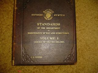 Very Rare Volume - 1 Southern Railway System Mw&s Standards - Leather Bound