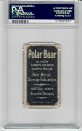 1909 - 11 T206 Red Kleinow Boston - Polar Bear Back - PSA 2.  5 2
