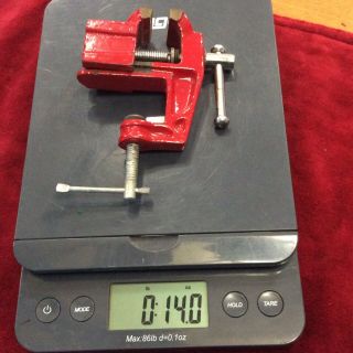 Small Vintage Steel Mini Bench Vise Table Clamp Tool Vice Hobby Machinist Red