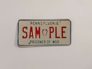Pennsylvania Prisoner Of War Sample License Plate