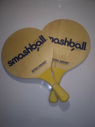 Vintage Smashball Paddles Raquets By Sport Design Very Good Shape